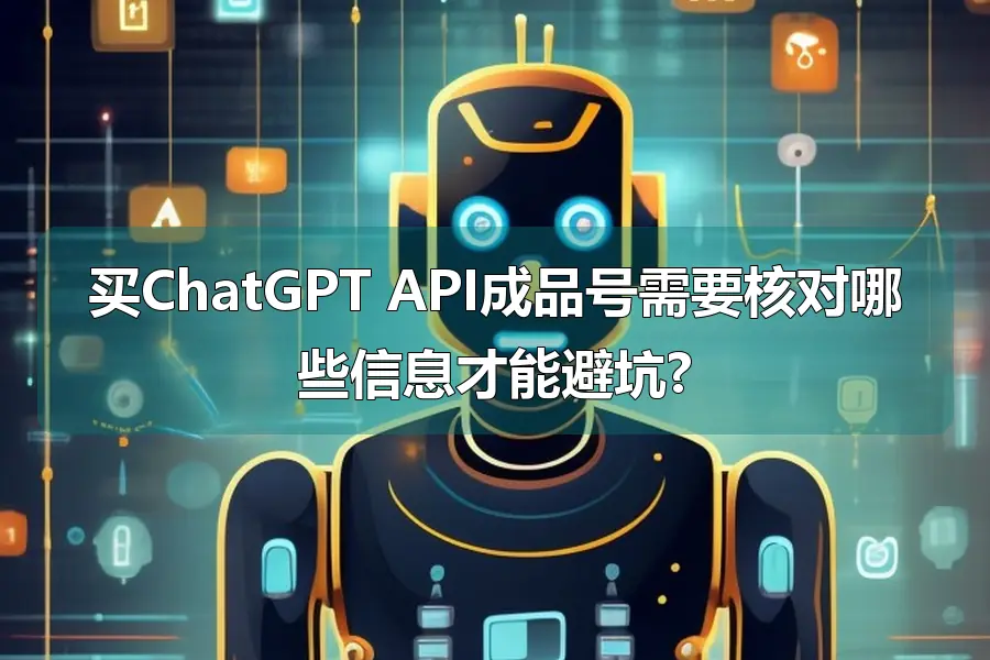 买ChatGPT API成品号需要核对哪些信息才能避坑?